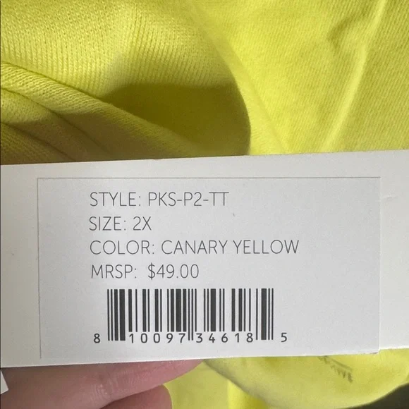 NWT PSK Collective Canary Yellow Sweatshirt & Joggers Set Size 2X | Athleisure - Picture 8 of 8